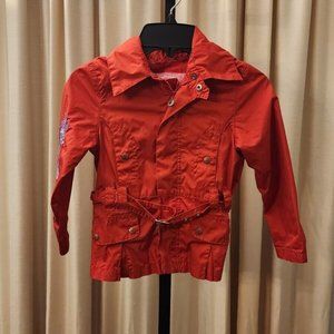 PAMPOLINA Red Hooded Girls Light Jacket SIZE 3T European Boutique Brand